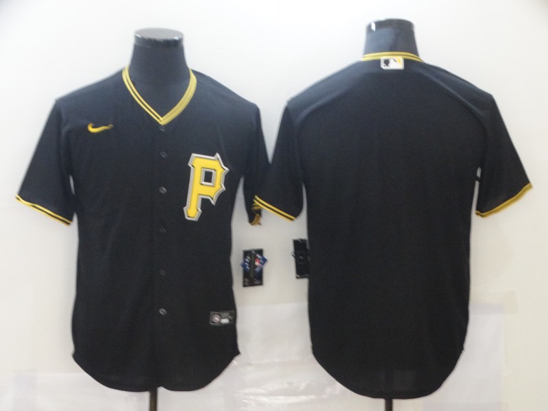 Men's Pittsburgh Pirates Black Blank Jersey